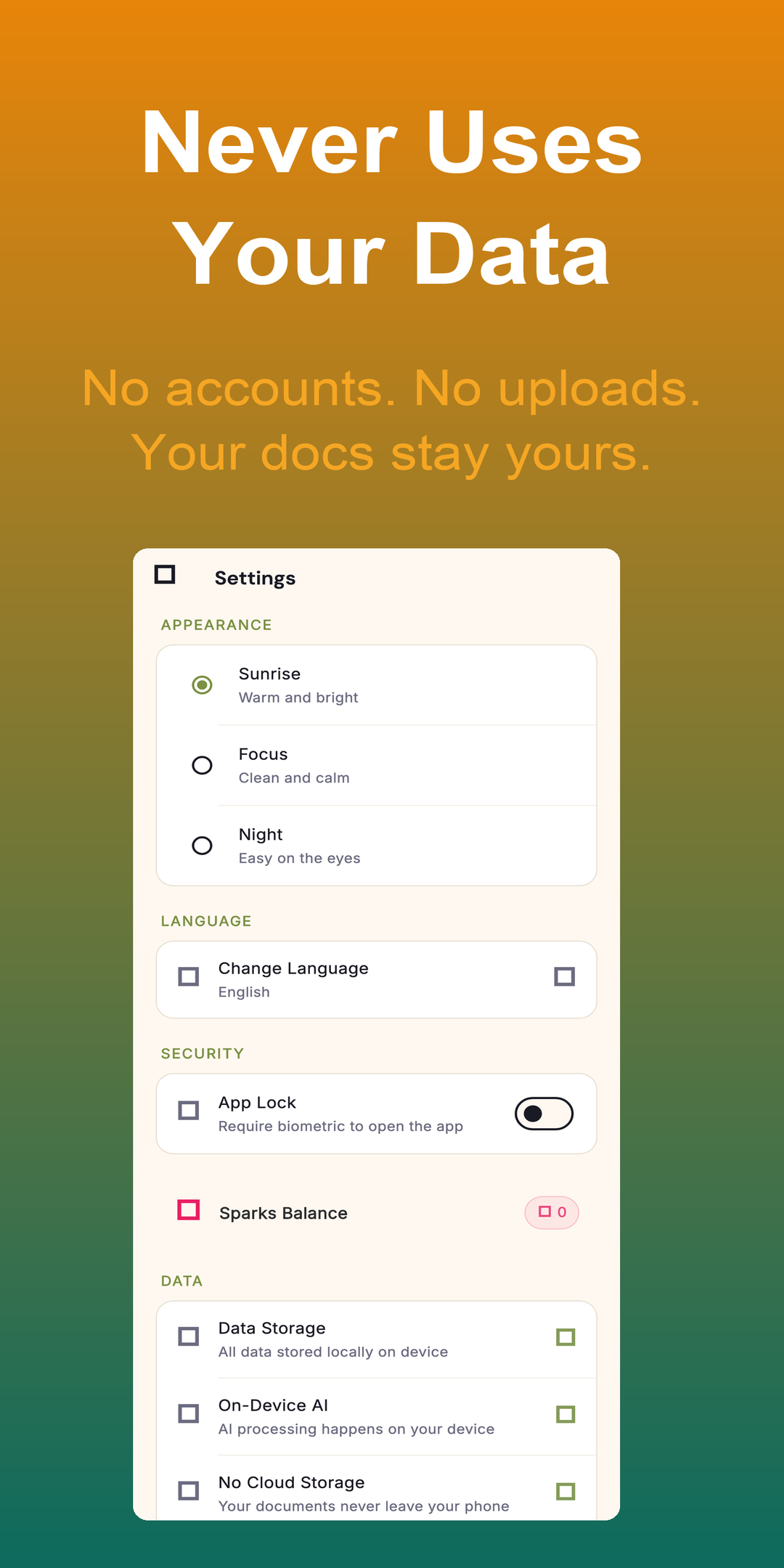 ClariFi — Never uses your data